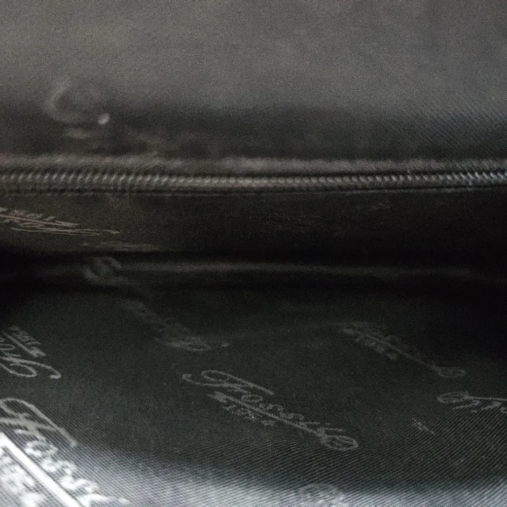Vintage Rare Fossil Black Leather Crossbody Bag